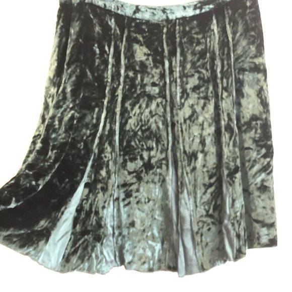 Club Monaco Silk Rayon Velvet Skirt Dark Emerald Green Size 4 - Picture 5 of 7